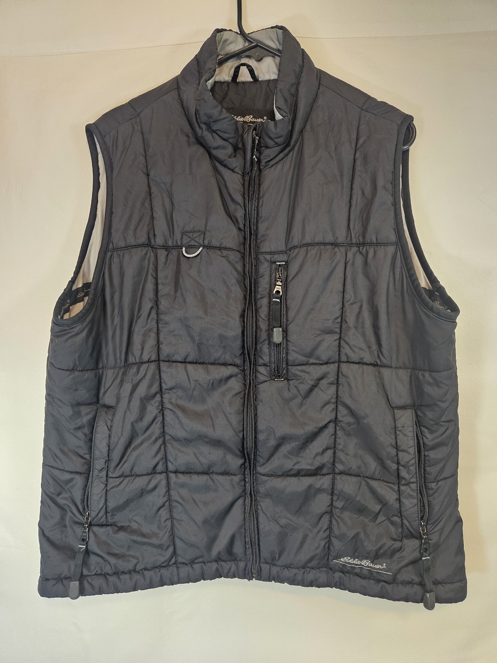 Eddie Bauer EBTEK Quilted Insulated Vest - Black Outdoor Winter Utility Hiking